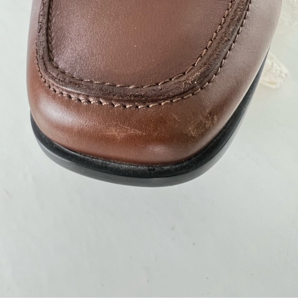 TOD’s Men Brown CrissCross Band Leather w Side Bars ClassIc Penny Loafer Sz 10 - Picture 11 of 15